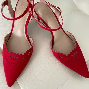 Snazzy red kitty heels